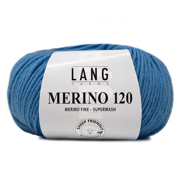 Lang Yarns Merino 120 0206 Midden Blauw