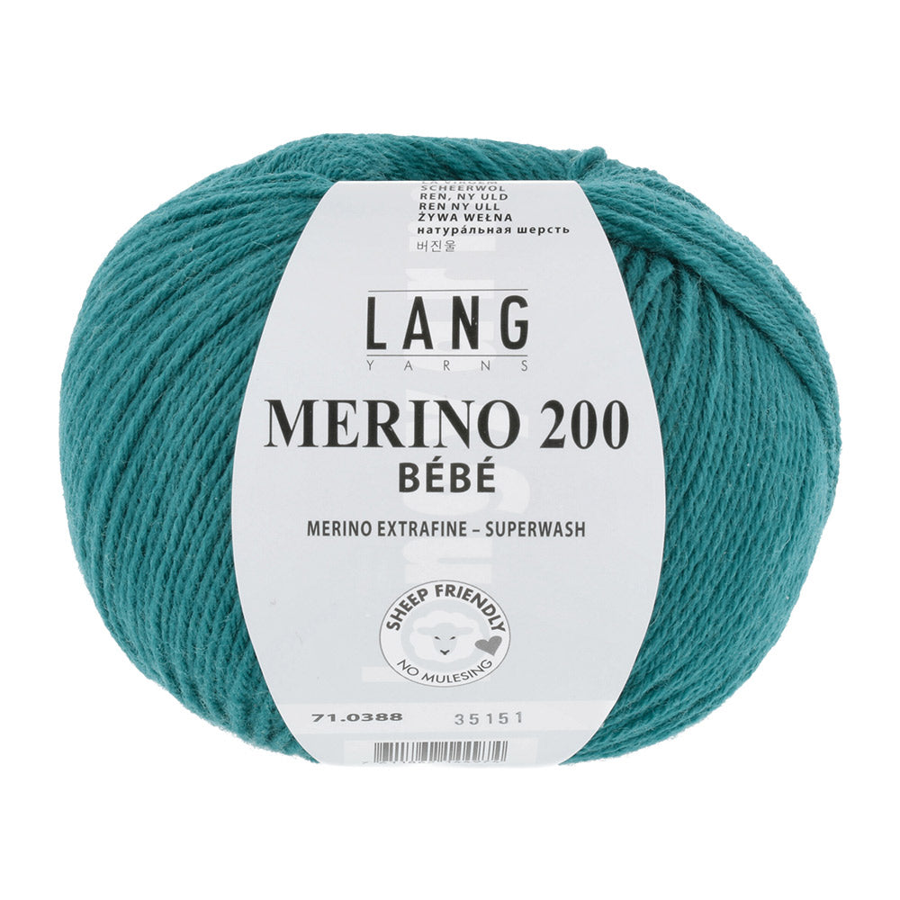 Lang Yarns Merino 200 Bebe 0388 Petrol