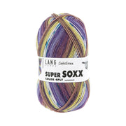 Lang Yarns Super Soxx Color 4-Fach 0543 Paars/Geel 1149 Verjaardagstaart