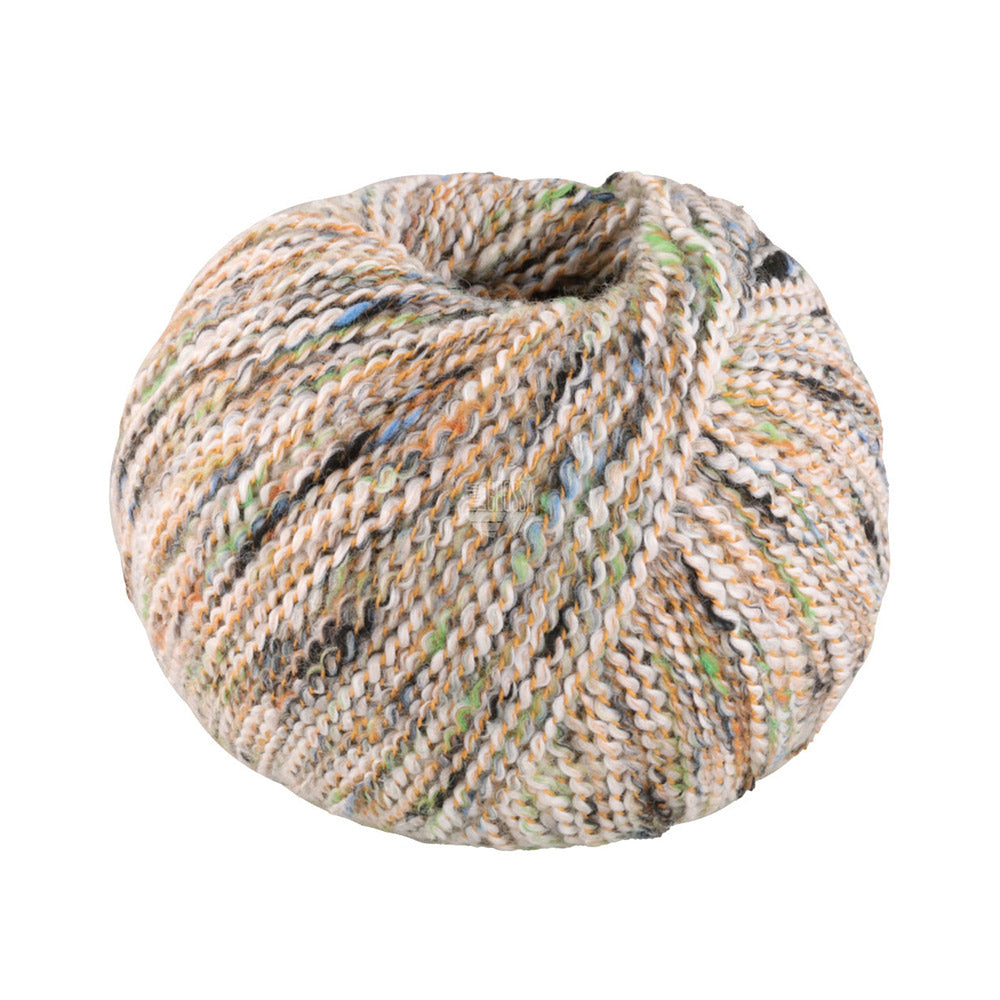 Lana Grossa Maglia 008 Ruw wit/goudgeel/antraciet/blauw/groen