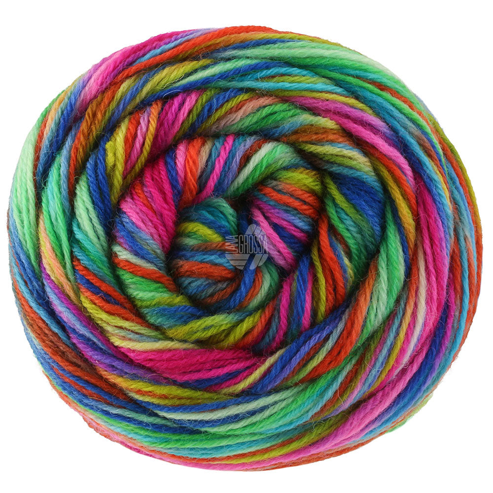 Bol Lana Grossa Meilenweit 100 Cascata 5202 sokkengaren in de kleuren Turquoise / Mint / Limoen / Donkerblauw / Fuchsia / Roze / Groen / Citroengeel