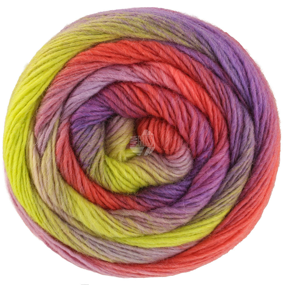 Garenbol Lana Grossa Meilenweit 100 Color Mix Multi 8021 in Rood, Fuchsia, Groenbeige, Lichtrood, Roodviolet - Lana Grossa Meilenweit 100 Color Mix Multi 8021 Rood/Fuchsia/Groenbeige/Lichtrood/Roodviolet