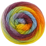 Garenbol Lana Grossa Meilenweit 100 Color Mix Multi 8024 in Rood, Grijsbruin, groen, Mosterdgeel, Oranje, Donkerbruin, Braam, Petrol - Lana Grossa Meilenweit 100 Color Mix Multi 8024 Rood-/Grijsbruin/-groen/Mosterdgeel/Oranje/Donkerbruin/Braam/Petrol