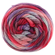 Lana Grossa Meilenweit 100 Fontana 5454 sokkengaren in fuchsia, mint, grijsbruin en meer