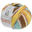 Lana Grossa Meilenweit 100 Seta Giappone 3392 Bruin/Wit/Blauw/Nougat/Mosgroen/Mosterd/Turquoise/Lichtgeel