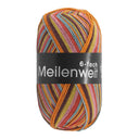 Lana Grossa Meilenweit 6-Fach 150 Granita 9698 Mokka/Oranje/Turquoise/Roest/Beige/Mosterd