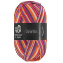 Lana Grossa Meilenweit 6-Fach 150 Granita 9734 Donkerbruin/Lila/Oranje/Parelbeige/Rood/Fuchsia