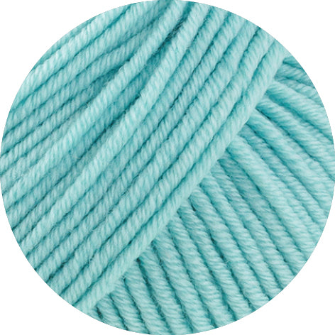 Lana Grossa Merino Piú 003 Mintgroen - kleurdetail van bol garen