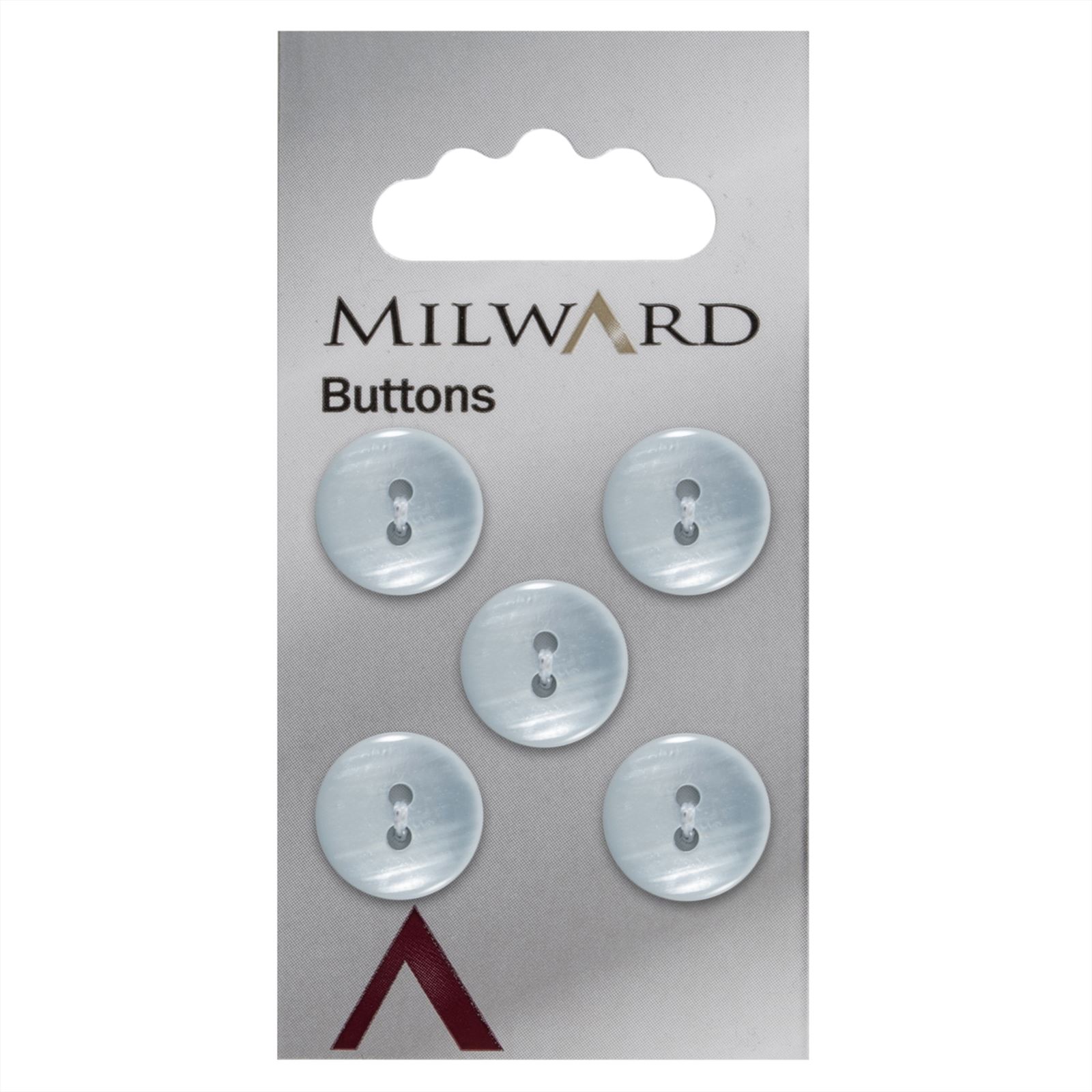 Milward Glans Knoop Lichtblauw 13mm (5 stuks)