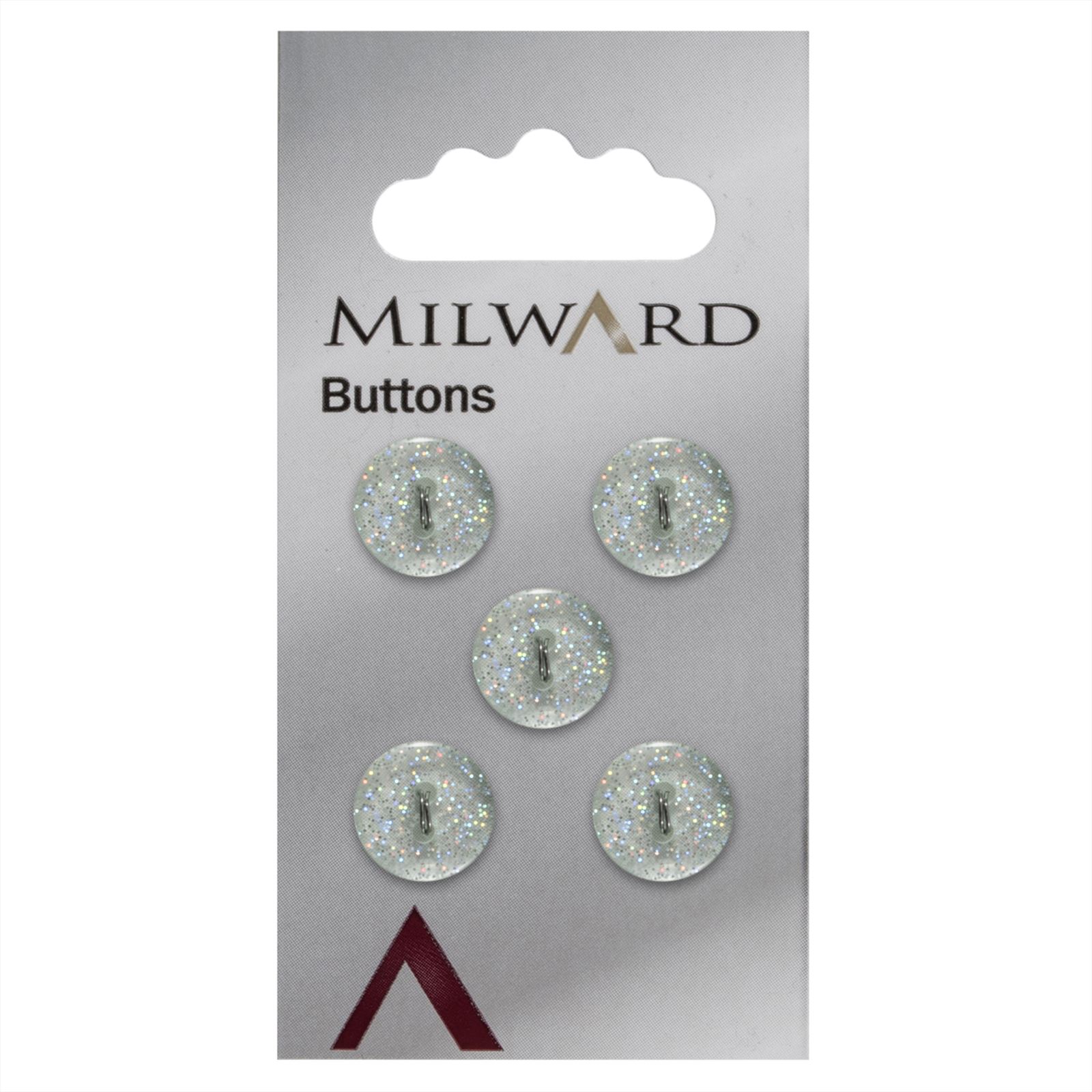 Milward Glitter Knoop Lichtgroen 12mm (5 stuks)