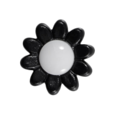 Milward Knoop Bloem Zwart met Wit 14mm (3 stuks) (2)