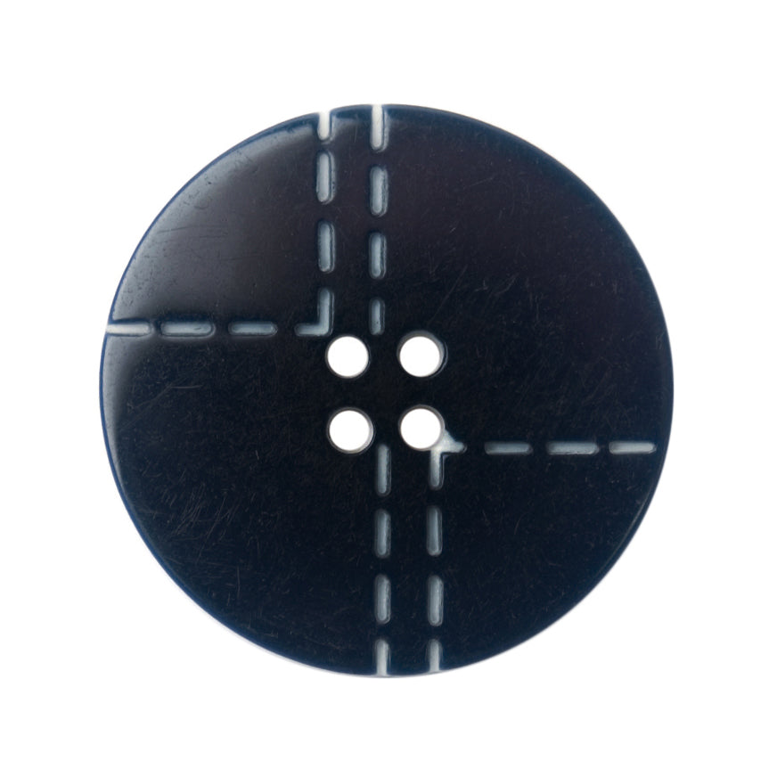 Milward Knoop Donkerblauw met Werkje Wit 15mm (4 stuks) (2)