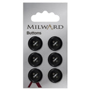 Milward Knoop Glanzend Donkerblauw 14mm (6 stuks)