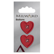Milward Knoop Hart Rood 22mm (2 stuks)