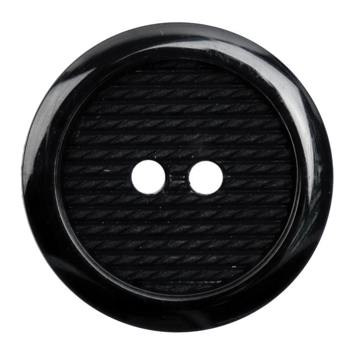 Milward Knoop Mat met Rand Glans Zwart 25mm (2 stuks) (2)