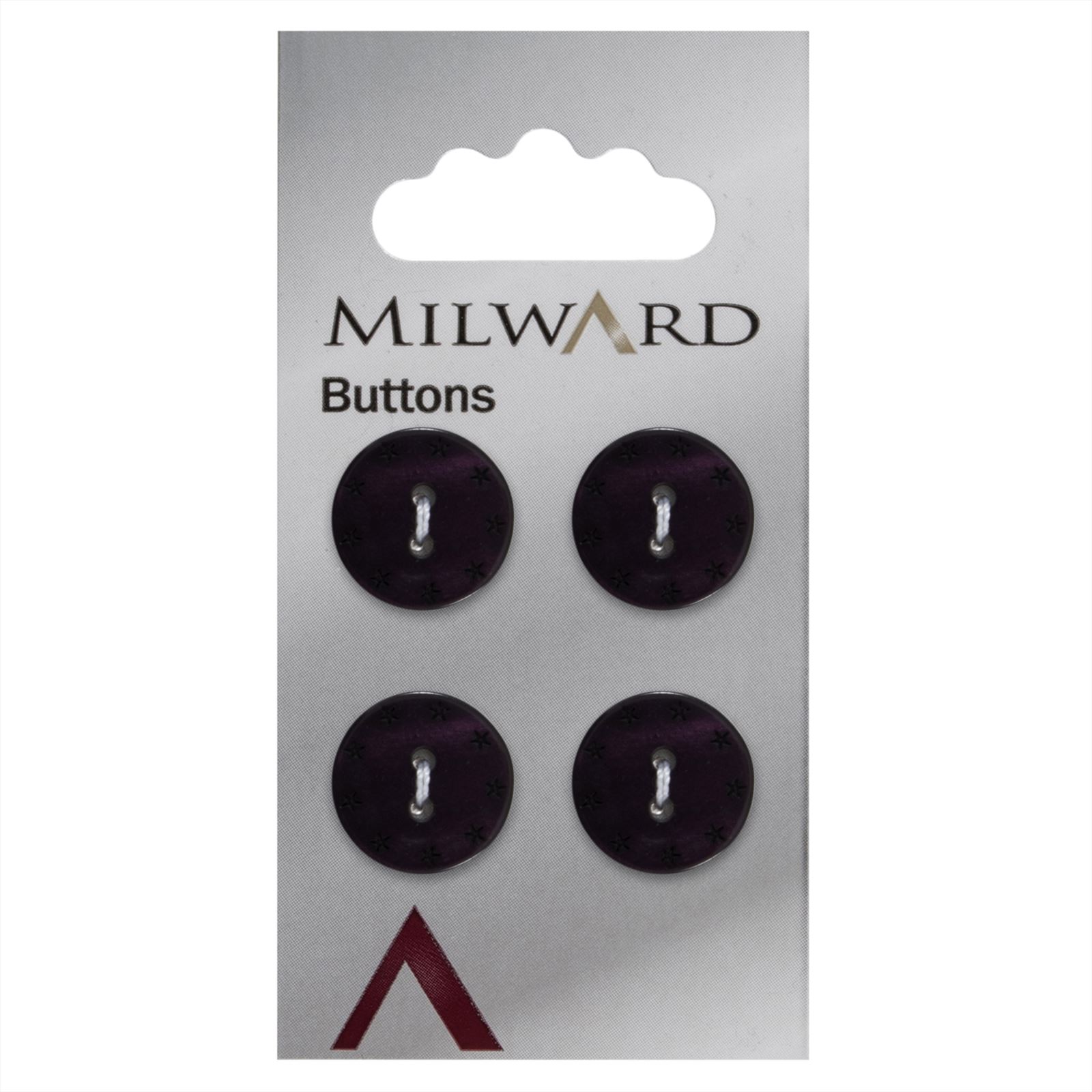 Milward Knoop met Sterretjes Paars 13mm (4 stuks)