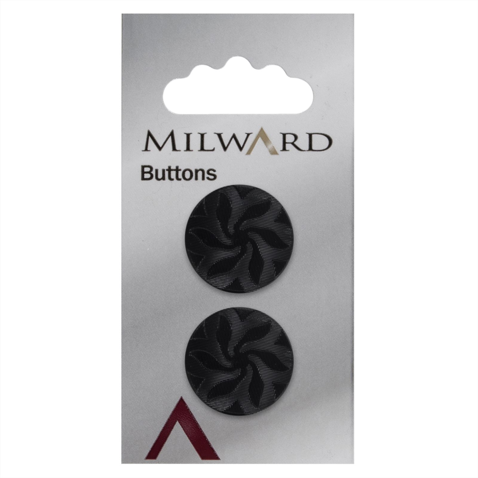 Milward Knoop met Werkje Zwart 22mm (2 stuks)