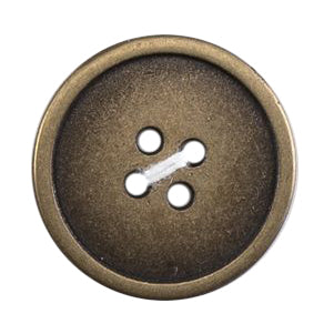 Milward Metalen Knoop Bronskleurig 20mm (2 stuks) (2)