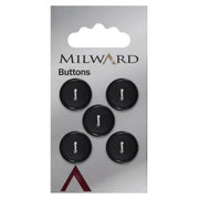 Milward Ronde Matte Knoop Zwart 16mm (5 stuks)