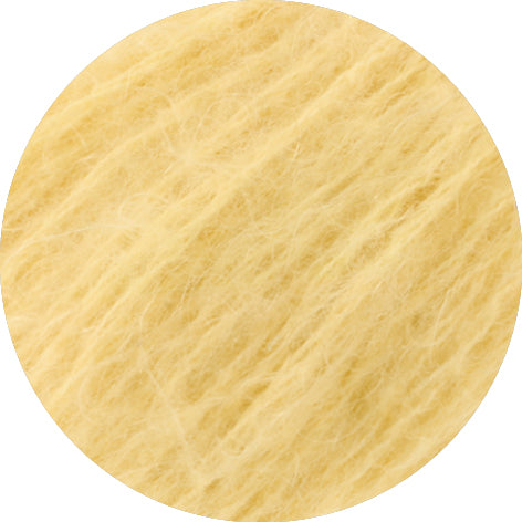Lana Grossa Mohair Di Gio 019 Vanille - detailfoto van de zachte mohairstructuur in Vanille