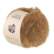 Lana Grossa Baby Furry 011 Camel - productfoto van het pluizige garen