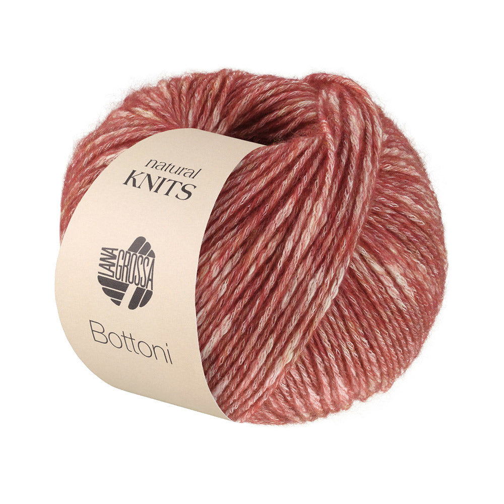 Lana Grossa Bottoni 015 Donkerrood/Crème