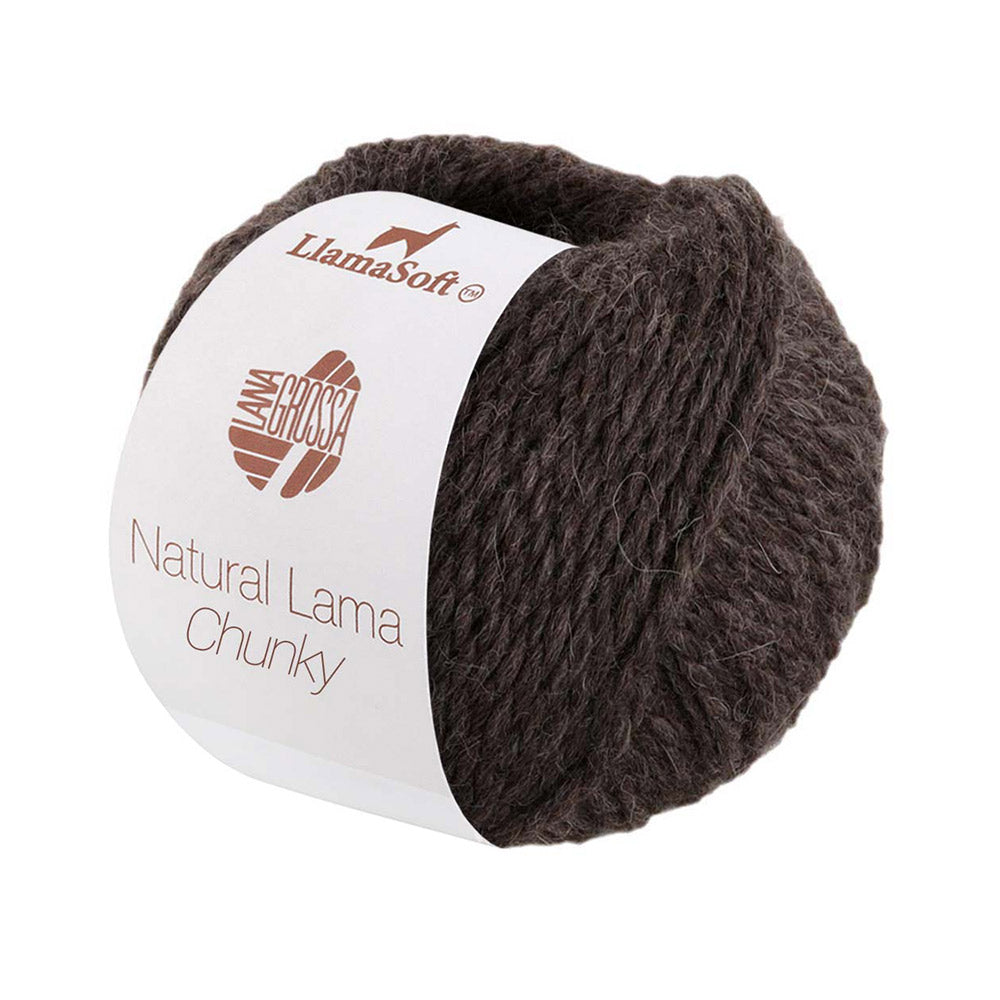 Lana Grossa Natural Lama Chunky 015 Zwart Bruin