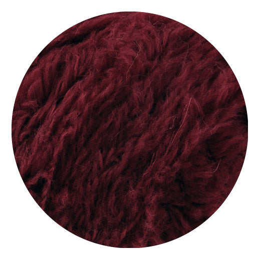 Lana Grossa Pelliccia 016 Bordeaux - detailafbeelding van het garen