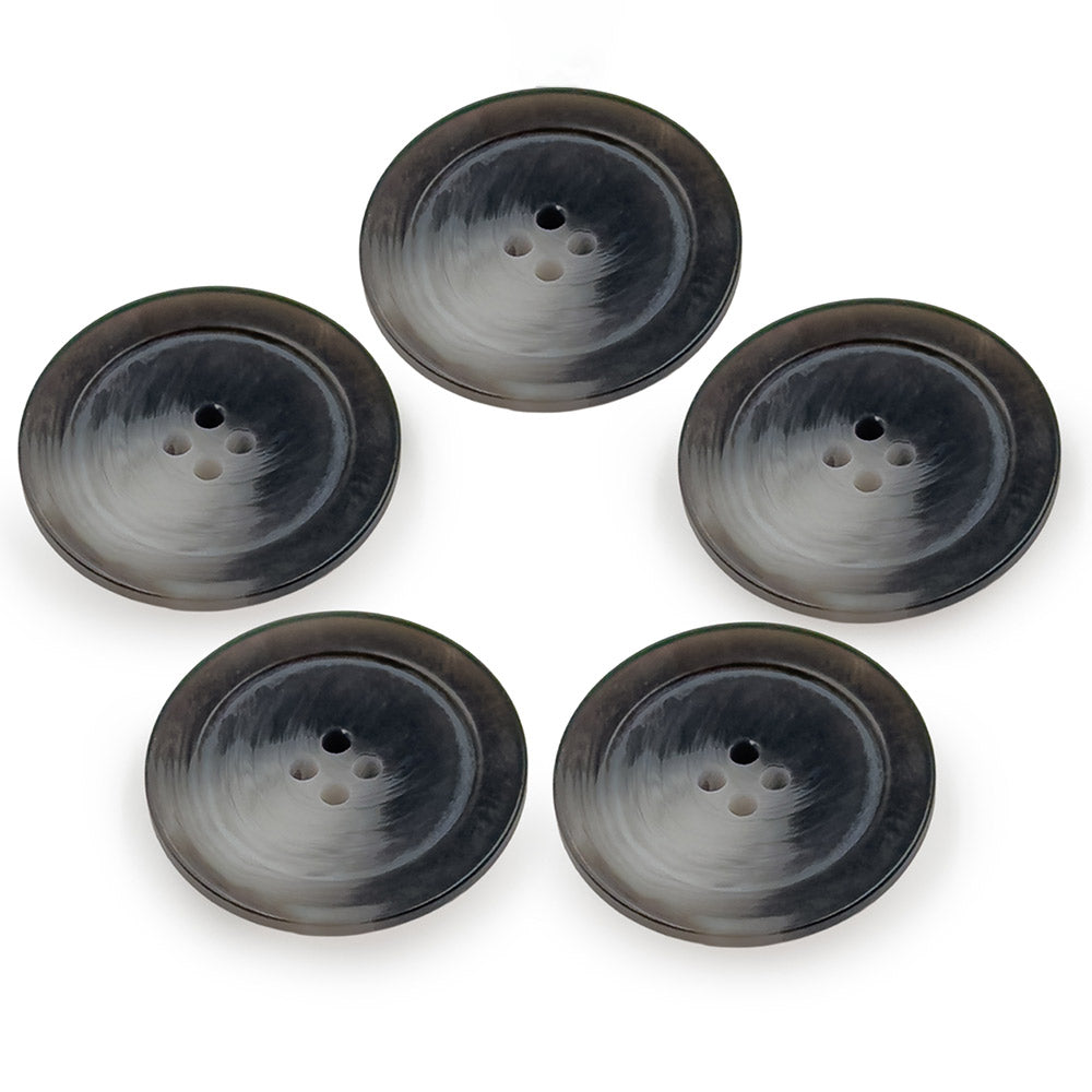 PPY Knopen Mathoorn-Effect Set 5 Stuks 15 mm 2057 Grijs