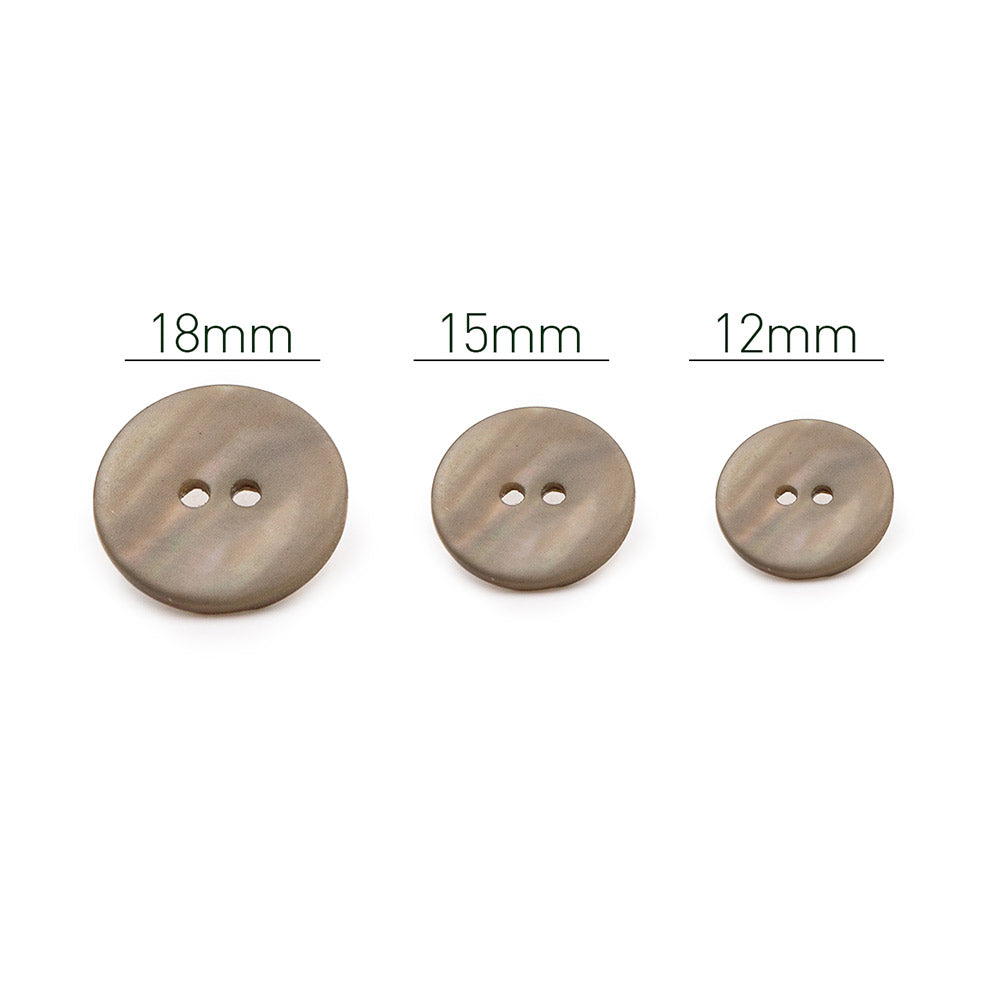 PPY Knopenset Parelmoer Kaki 5 Stuks 18 mm