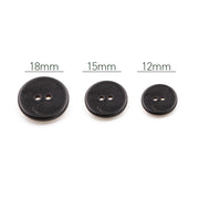 PPY Knopenset Parelmoer Zwart 5 Stuks 12 mm