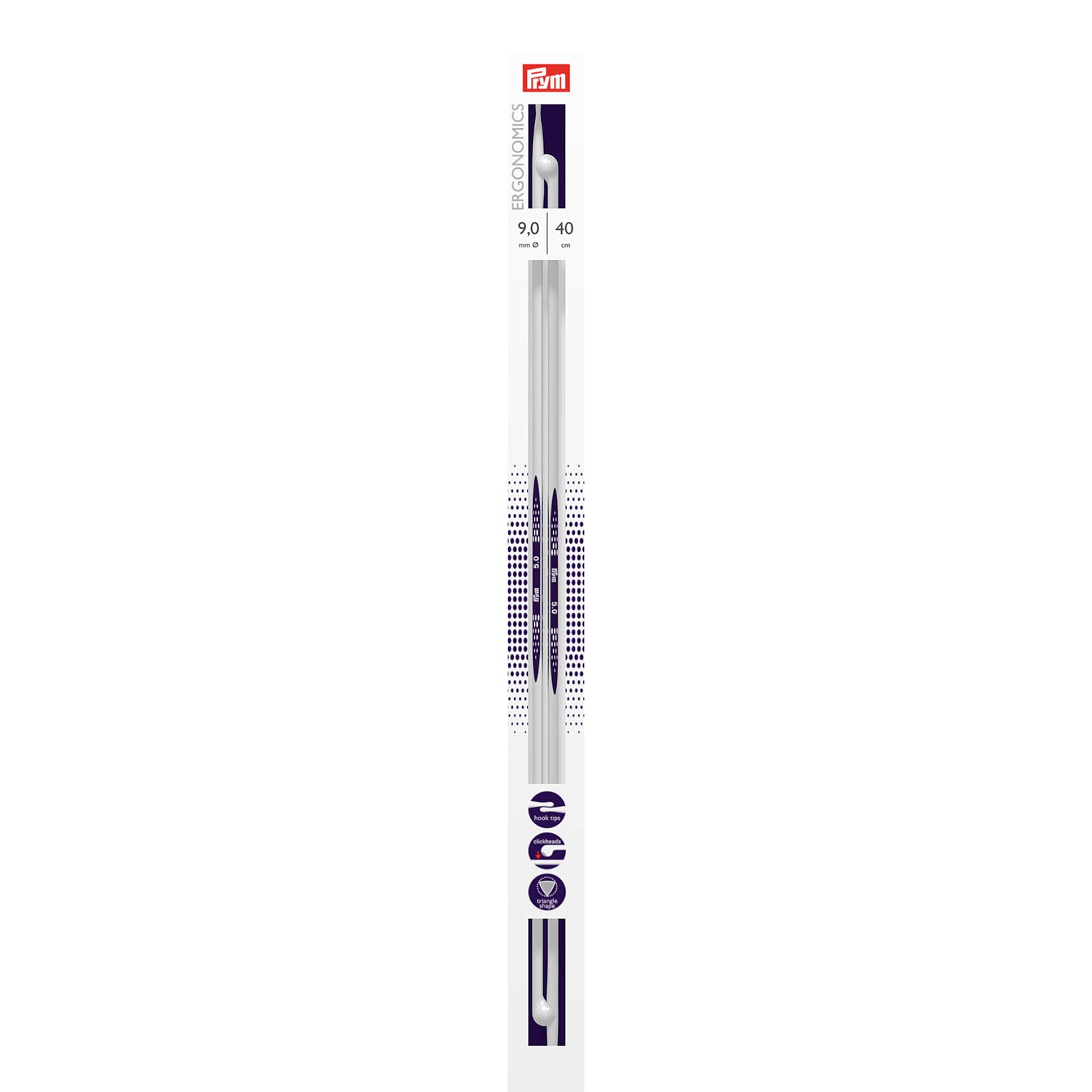 Prym Breinaalden met Knop Ergonomics 40 cm 9,00 mm