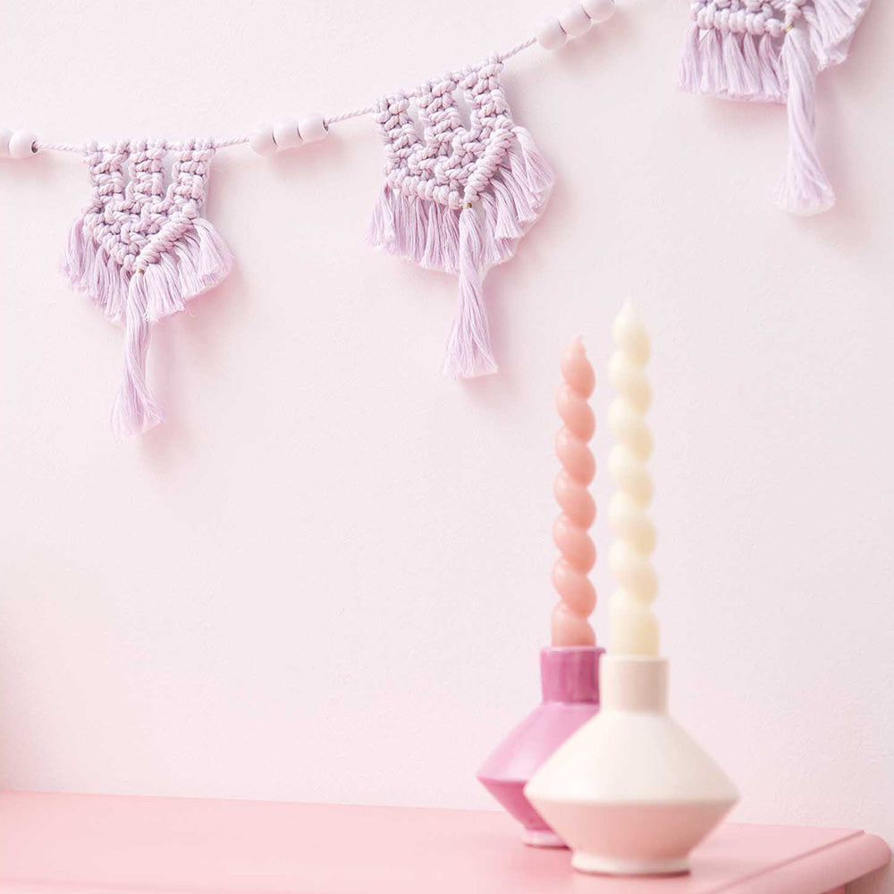 Pink mm — gemaakt met Rico Macramé Houten Kralen 20mm Pink -