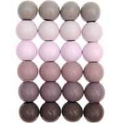 Rico Macramé Houten Kralen 25mm Shades of Rose -  24 stuks