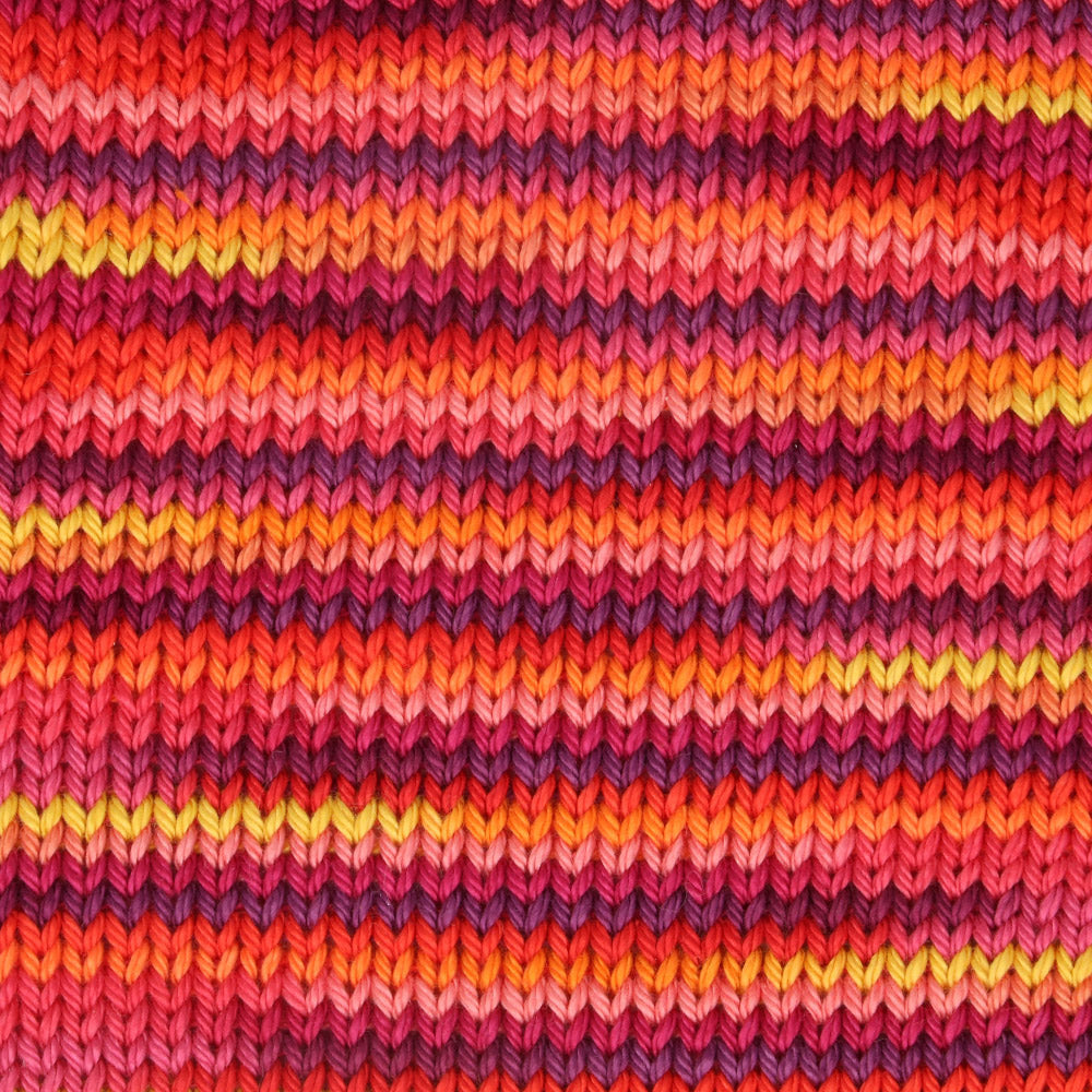 Gauge swatch — gemaakt met Scheepjes Catona Chroma