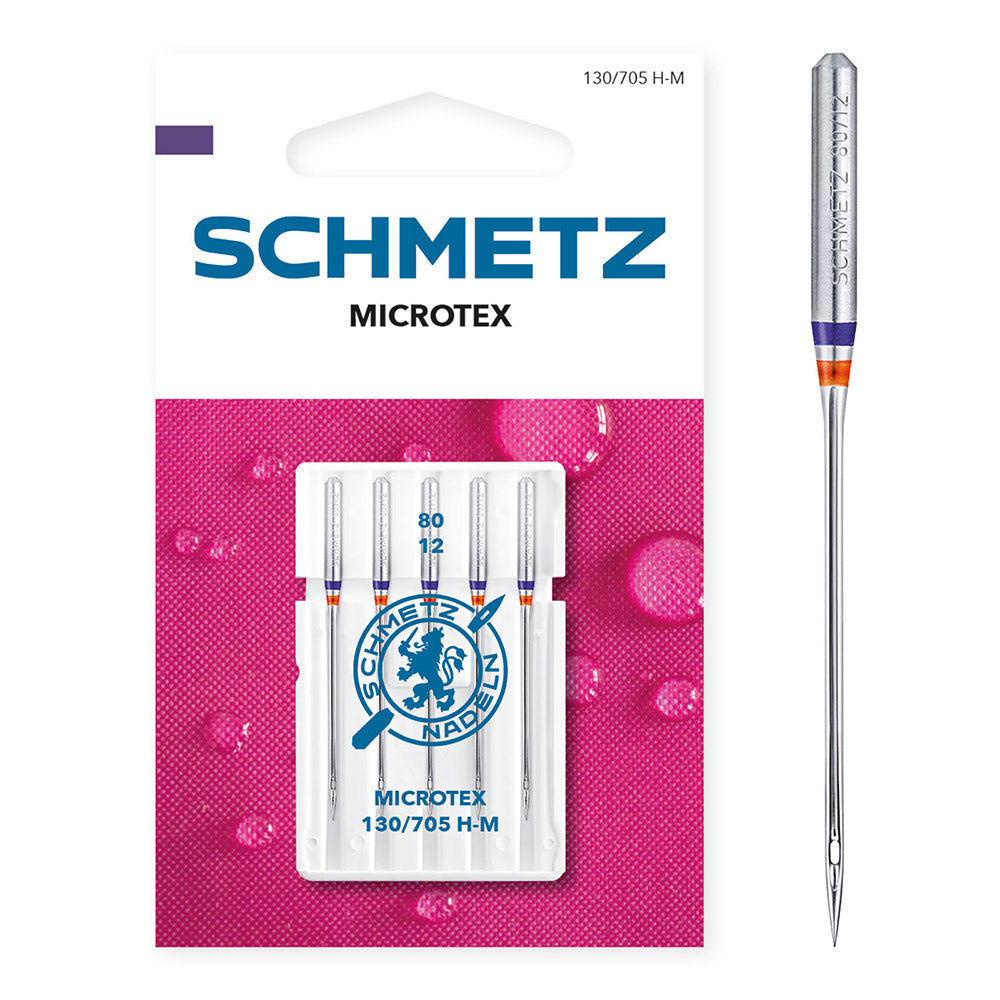 Schmetz Microtex Naalden Dikte 80 - 1 x 5 Naalden op kaart
