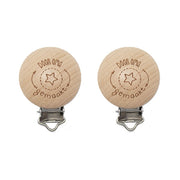 Durable Houten Speenclips 2 stuks 58 Door Oma Gemaakt