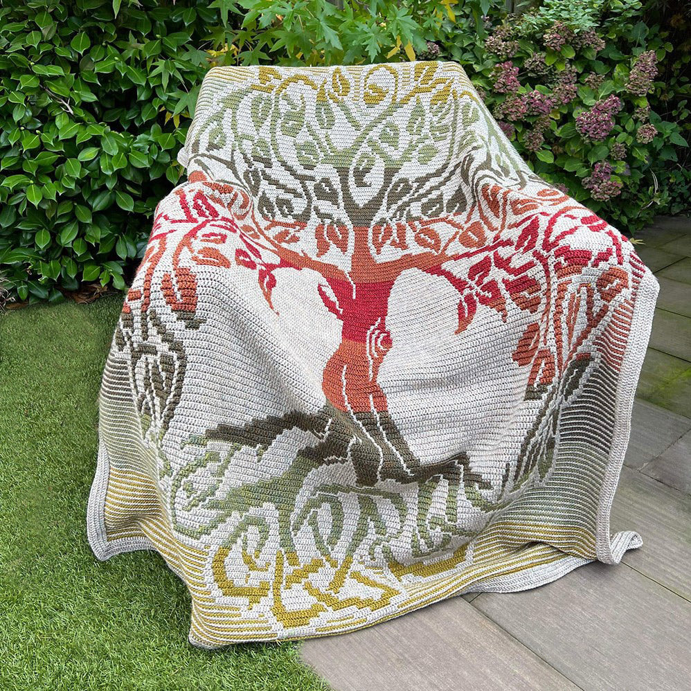 Anke Wintermans - Tree of Life Deken Highland Heathers DK Haakpakket - Inclusief Digitaal Patroon