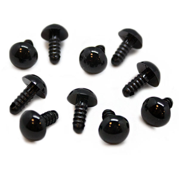 Veiligheidsogen Zwart 15 mm 5 paar