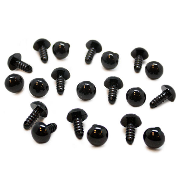 Veiligheidsogen Zwart 21 mm 10 paar