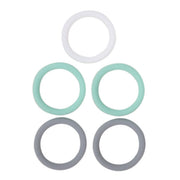 Go Handmade Siliconen Ringen 5 Stuks 03 Mint Mix