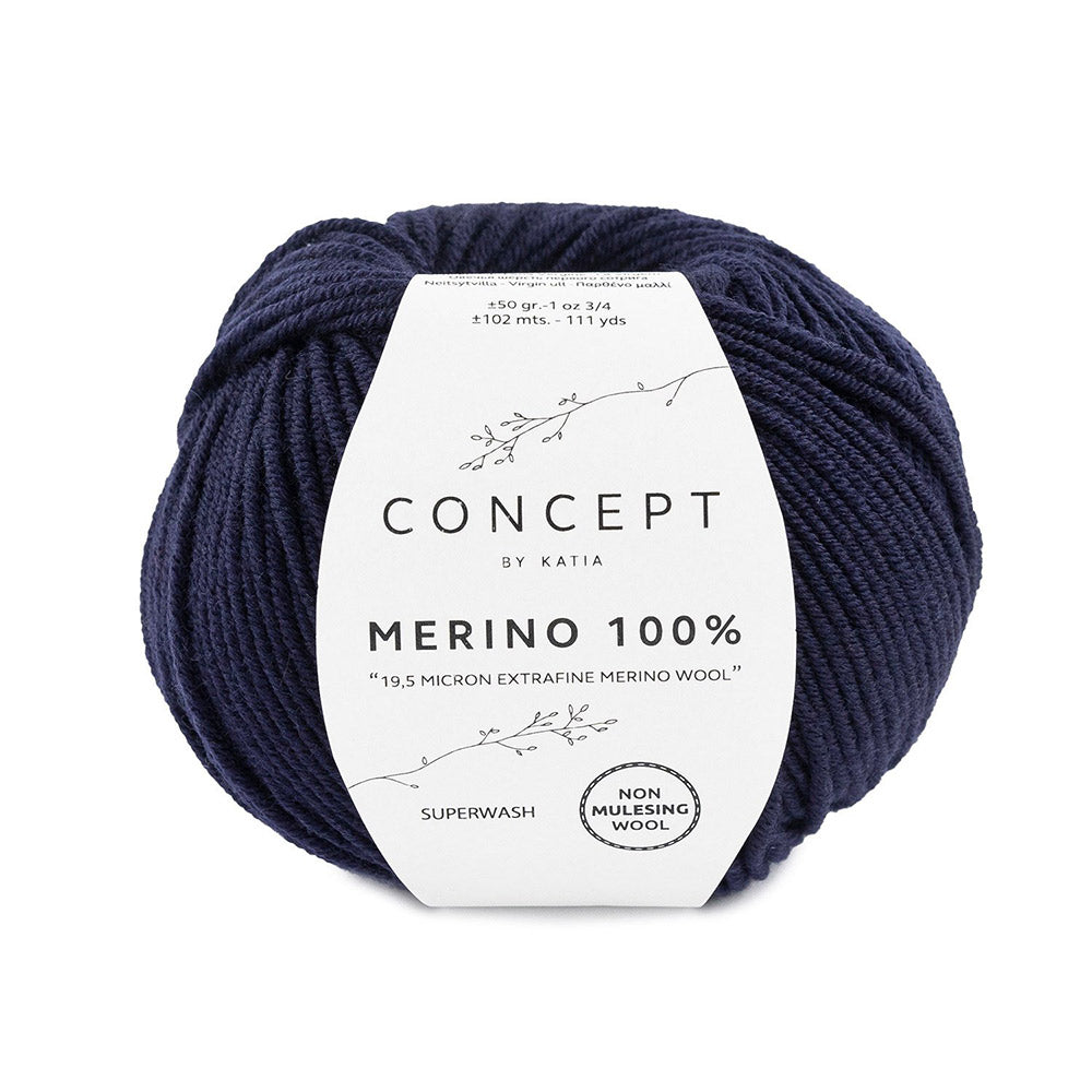 Katia Merino 100% 005 Donker blauw
