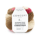 Katia Symmertric Socks & More - Christmas 201 Beige-Wit-Rood