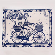 Woman with Cats Cycling Garen- en Haakpakket Mozaïek AdO Crochet