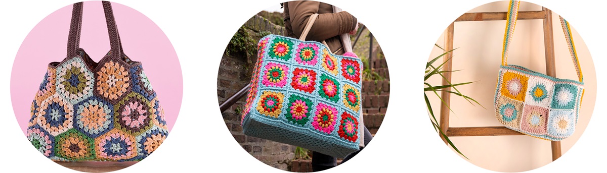 Granny Square Spanner — Houten Blokbord 20x20 Cm, Met 20 Pinnen En Naalden, Voor Haakwerk