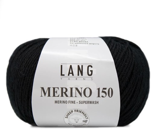 Lang Yarns Merino 150 004 Black