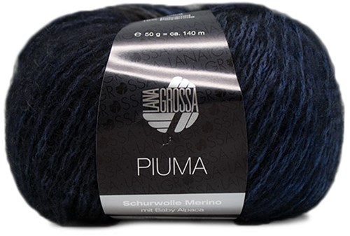 Lana Grossa Piuma 009 Jeans / Marine / Grey / Black