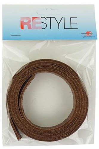 Restyle Leerband 120cm x 2 cm en 2,8mm dik 975 Donkerbruin