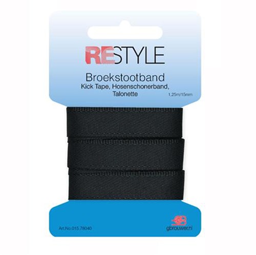 Restyle Broekstootband 15 mm x 1,25 meter 000 Zwart