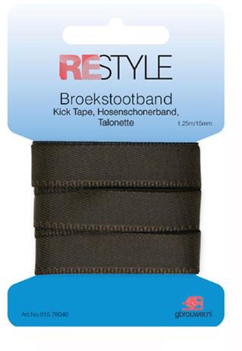 Restyle Broekstootband 15 mm x 1,25 meter 960 Donkerbruin